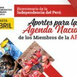 “APORTES PARA LA AGENDA NACIONAL DE LOS MIEMBROS DE LA AFSDP”