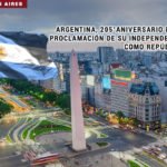 Argentina, 206° aniversario de la Proclamación de su Independencia.