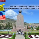 República del Ecuador, 212°aniversario de la proclamación de su Independencia.