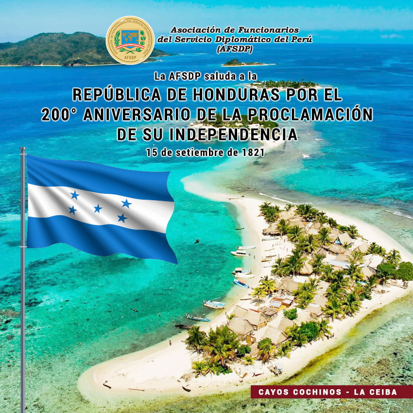 República de Honduras por el 200° aniversario de la Proclamación de su Independencia.