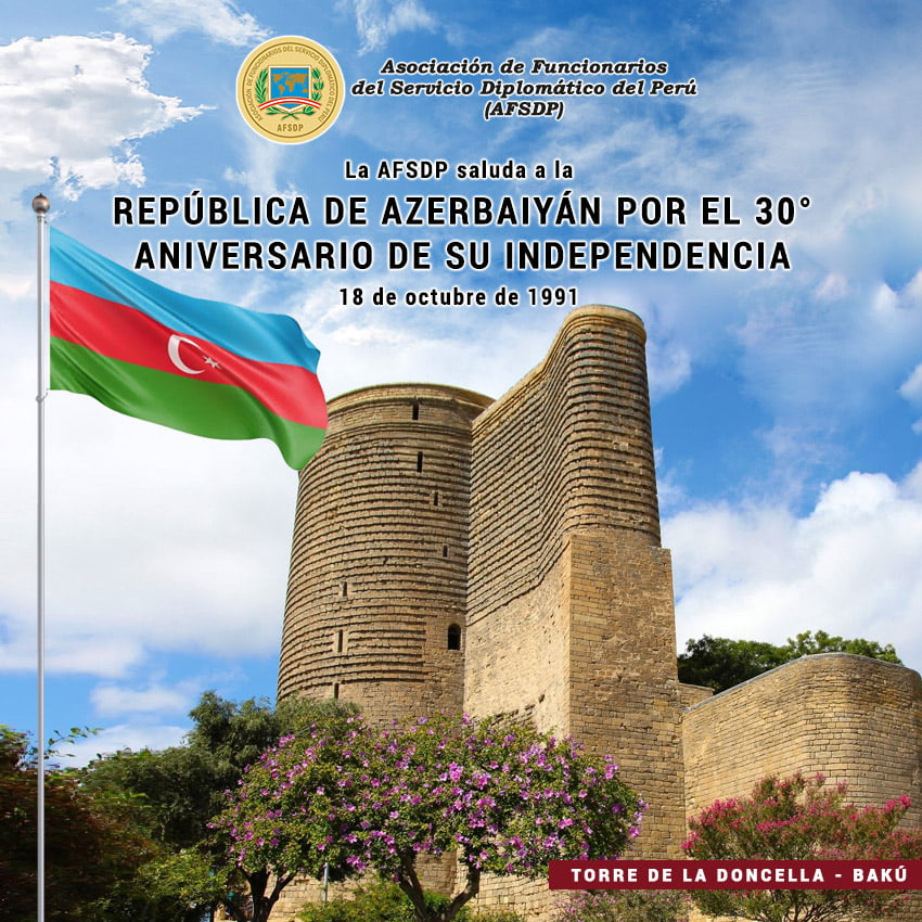 República de Azerbaiyán, 30° Aniversario de su Independencia.
