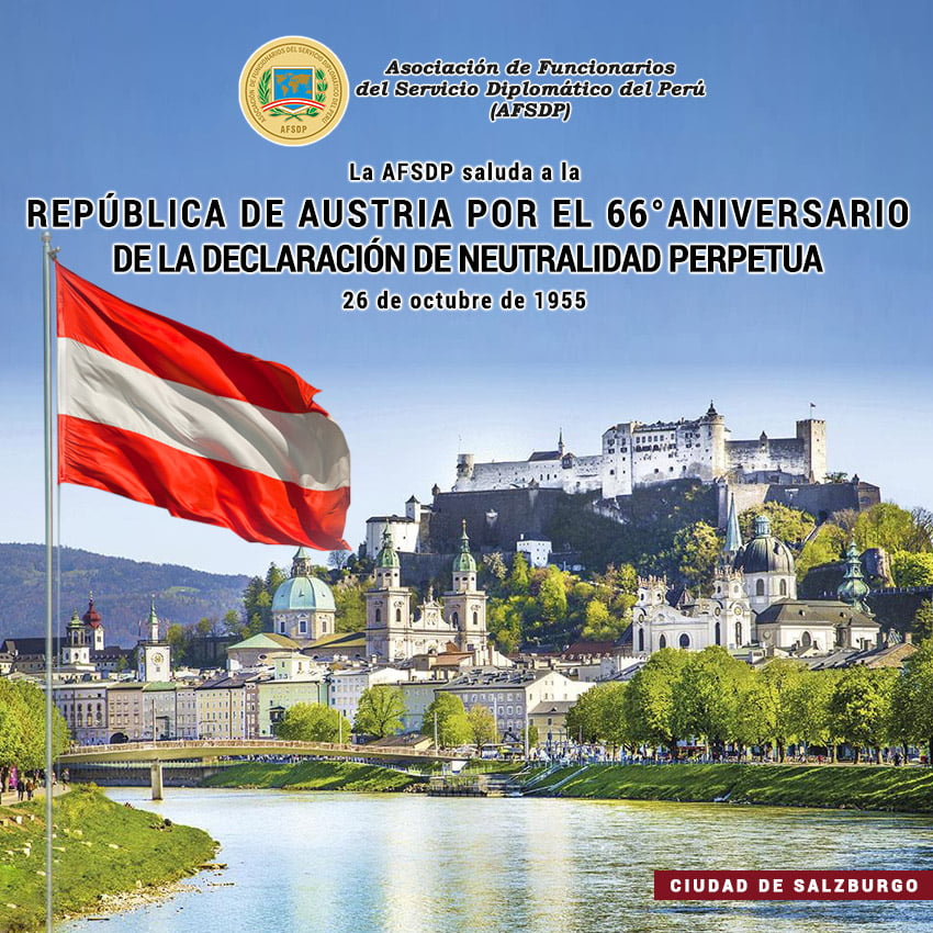 República de Austria, 66° Aniversario de la Declaración de Neutralidad Perpetua.