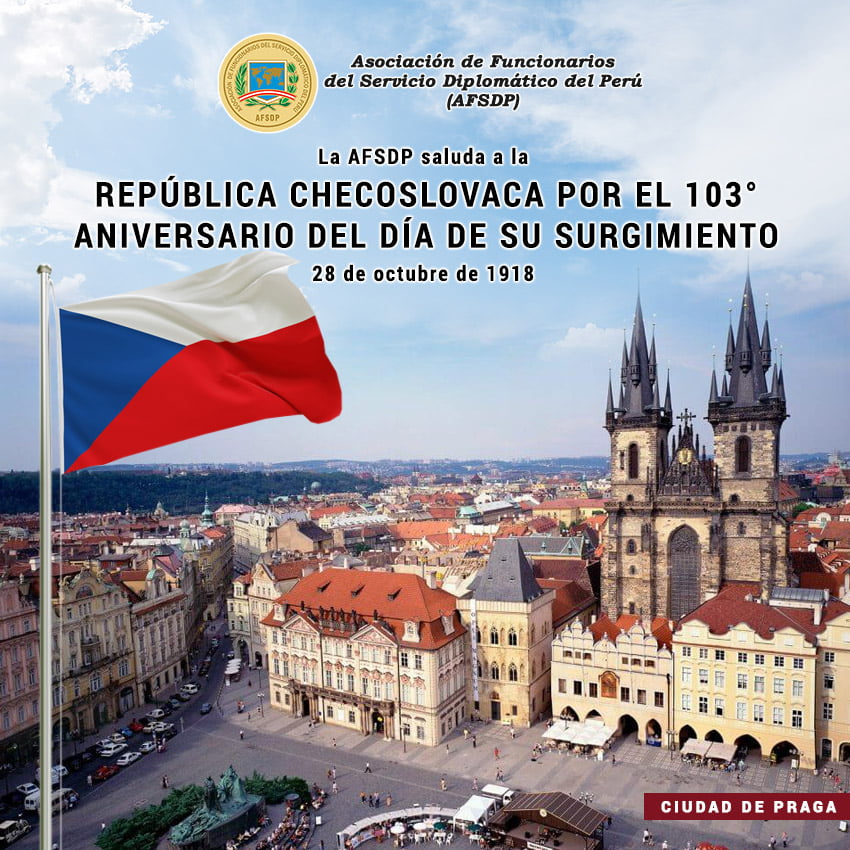 República Checoslovaca, 103° Aniversario del Día de su Surgimiento.