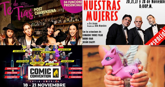 AGENDA CULTURAL 2021 NOVIEMBRE: TEATRO, COMIC CONVENTION, DONEMOS JUGUETES