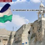 República de Palestina,  33° Aniversario de la Declaración de Independencia.