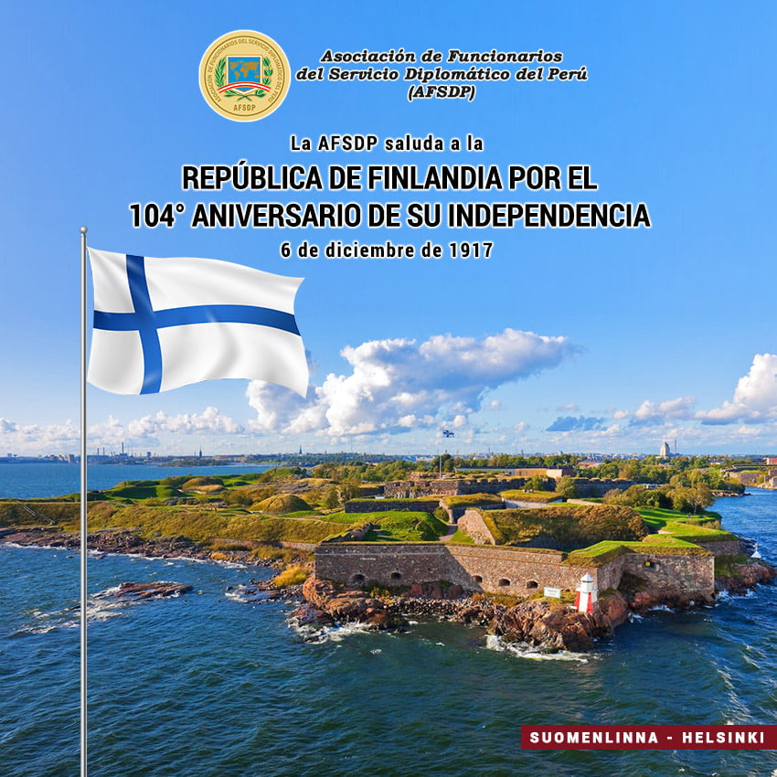 República de Finlandia, 104° Aniversario de su Independencia.