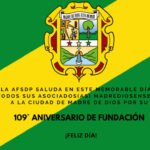 Madre de Dios,  109° aniversario de fundación.