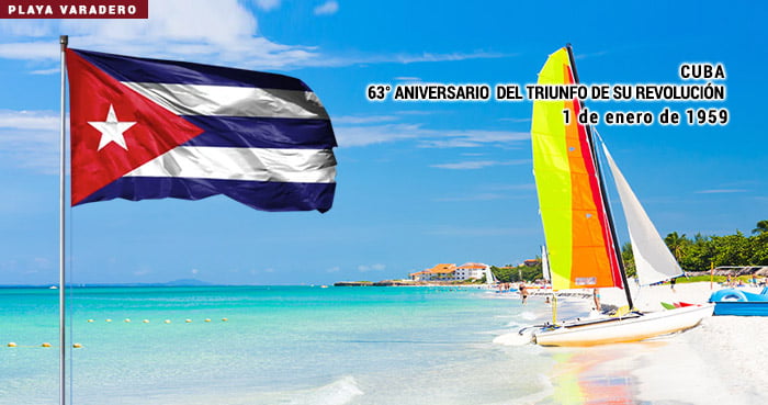 República de Cuba, 63° Aniversario del Triunfo de su Revolución.