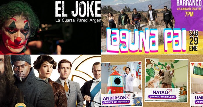 AGENDA CULTURAL 2022 ENERO: JOCKER, LAGUNA PAI, THE KING'S MAN, MAGIA.