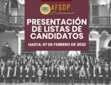 Elecciones AFSDP 2022, presentación de listas de candidatos.