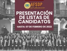 Elecciones AFSDP 2022, presentación de listas de candidatos.