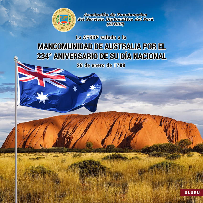 Mancomunidad de Australia, 234° Aniversario de su Día Nacional.
