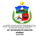 Apurimac, 149° aniversario de fundación.