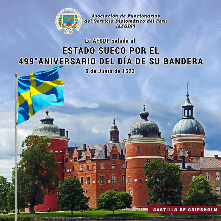 Suecia, 499° aniversario del Día de su Bandera.