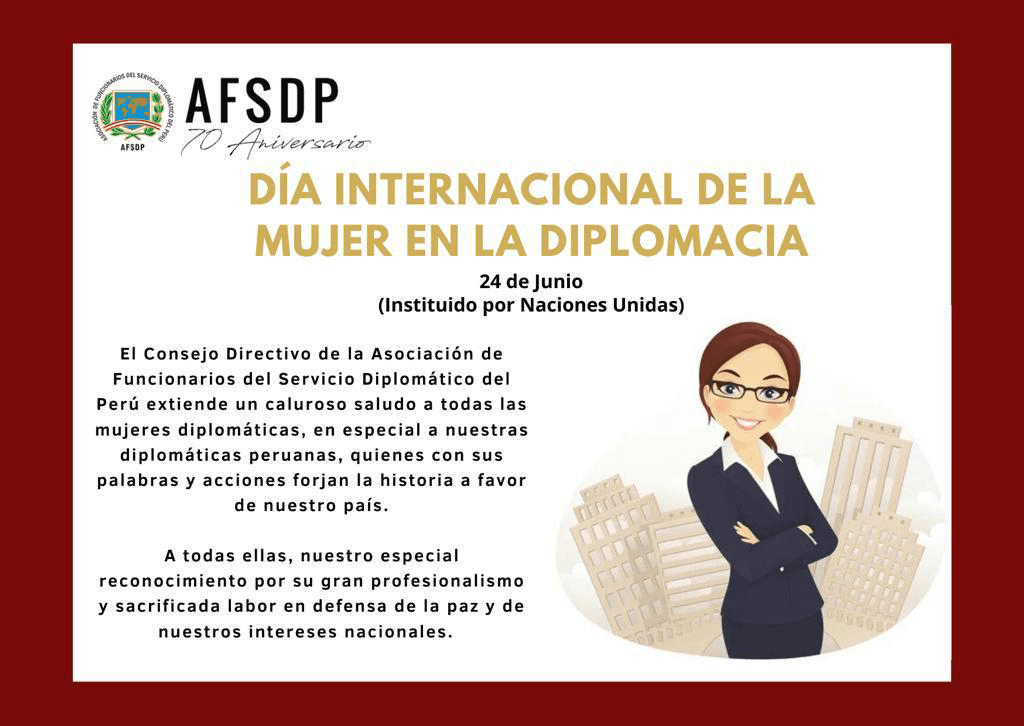 AFSDP, DÍA INTERNACIONAL DE LA MUJER EN LA DIPLOMACIA.