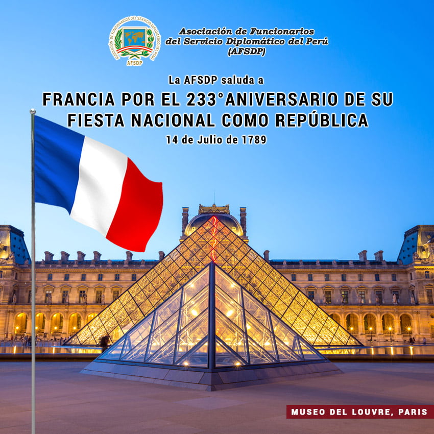 Francia, 233° aniversario de su Fiesta Nacional como República.
