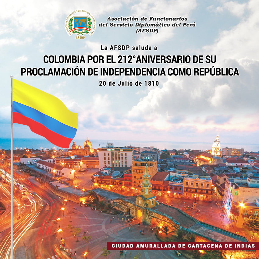  Colombia, 212° aniversario de su Proclamación de Independencia como República.