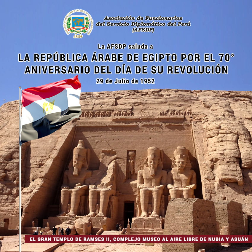 República Árabe de Egipto, 70° aniversario del Día de su Revolución.