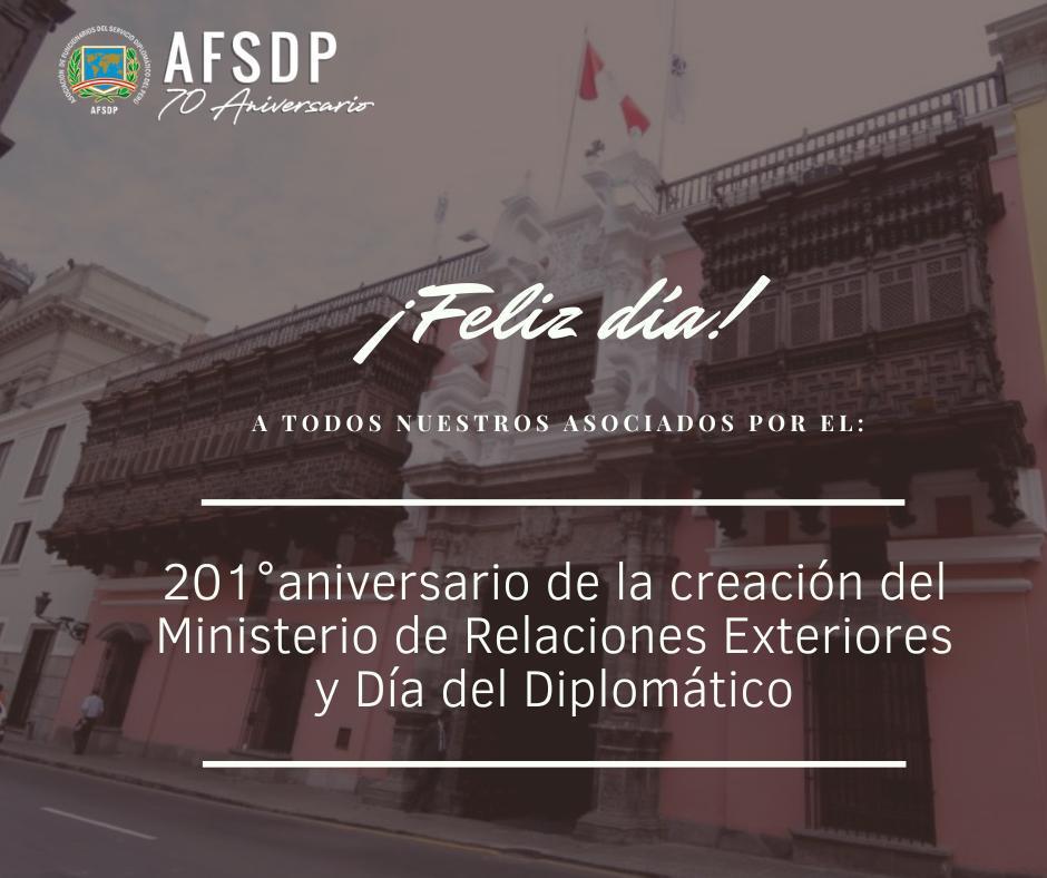  201° aniversario de la creación del Ministerio de Relaciones Exteriores y Día del Diplomático