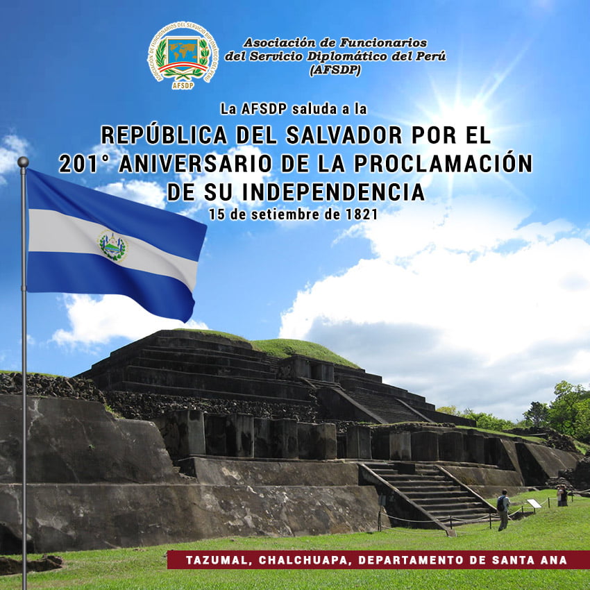 República del Salvador, 201° aniversario de su Independencia.