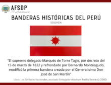 Segunda Bandera Histórica del Perú.