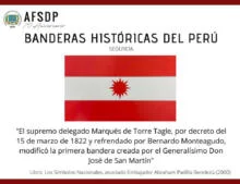 Segunda Bandera Histórica del Perú.