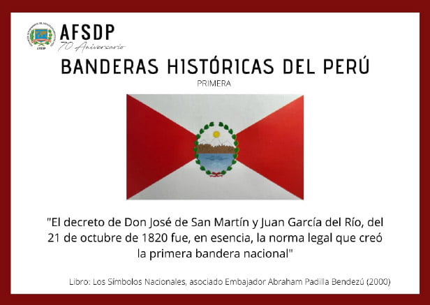 Primera Bandera Histórica del Perú.