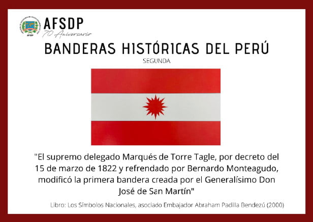 Segunda Bandera Histórica del Perú.