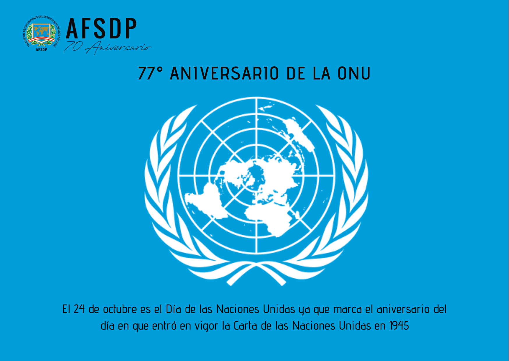 77° Aniversario de la ONU. | AFSDP