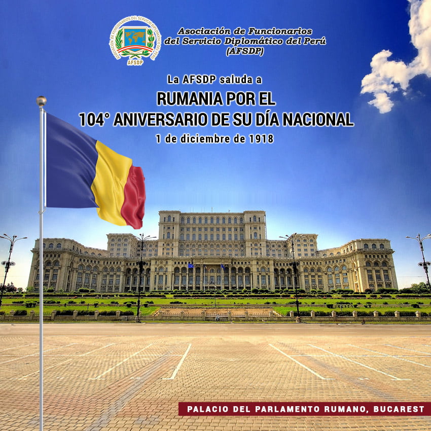 Rumanía, 104° Aniversario de la Día Nacional.