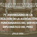 71° aniversario de la creación de la AFSDP