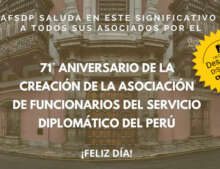 71° aniversario de la creación de la AFSDP