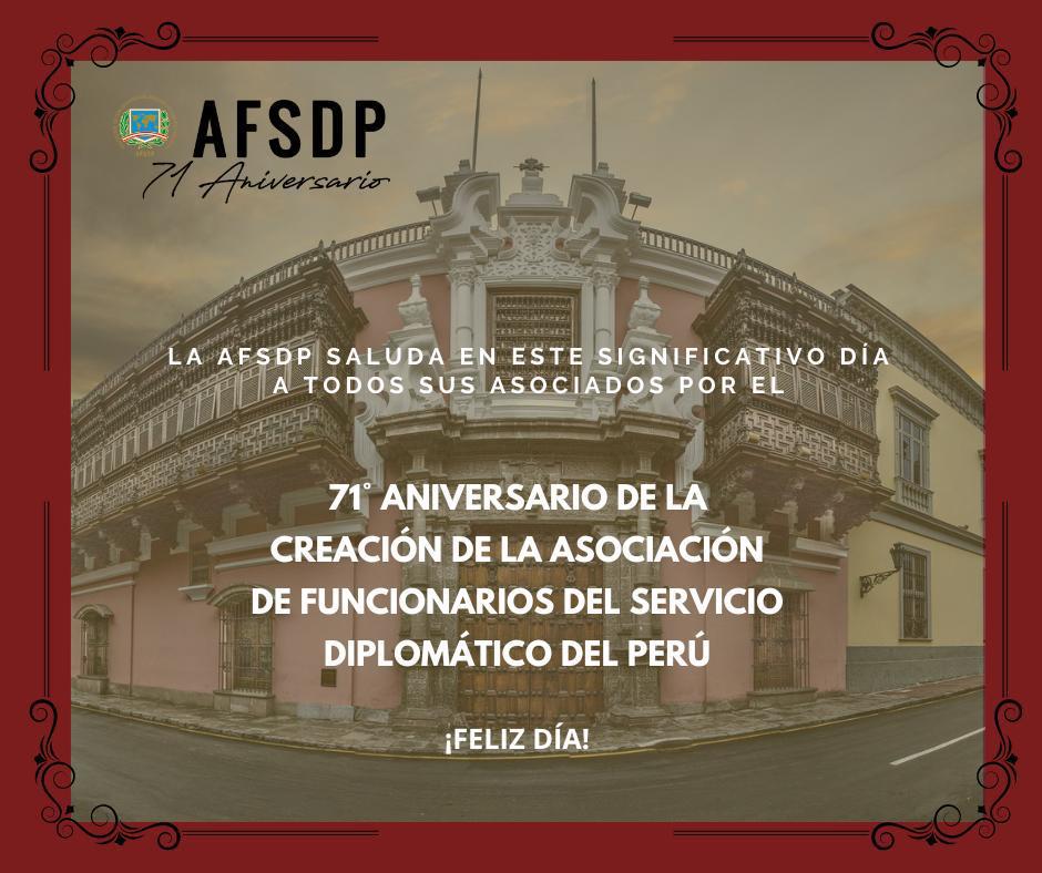 71° aniversario de la creación de la AFSDP