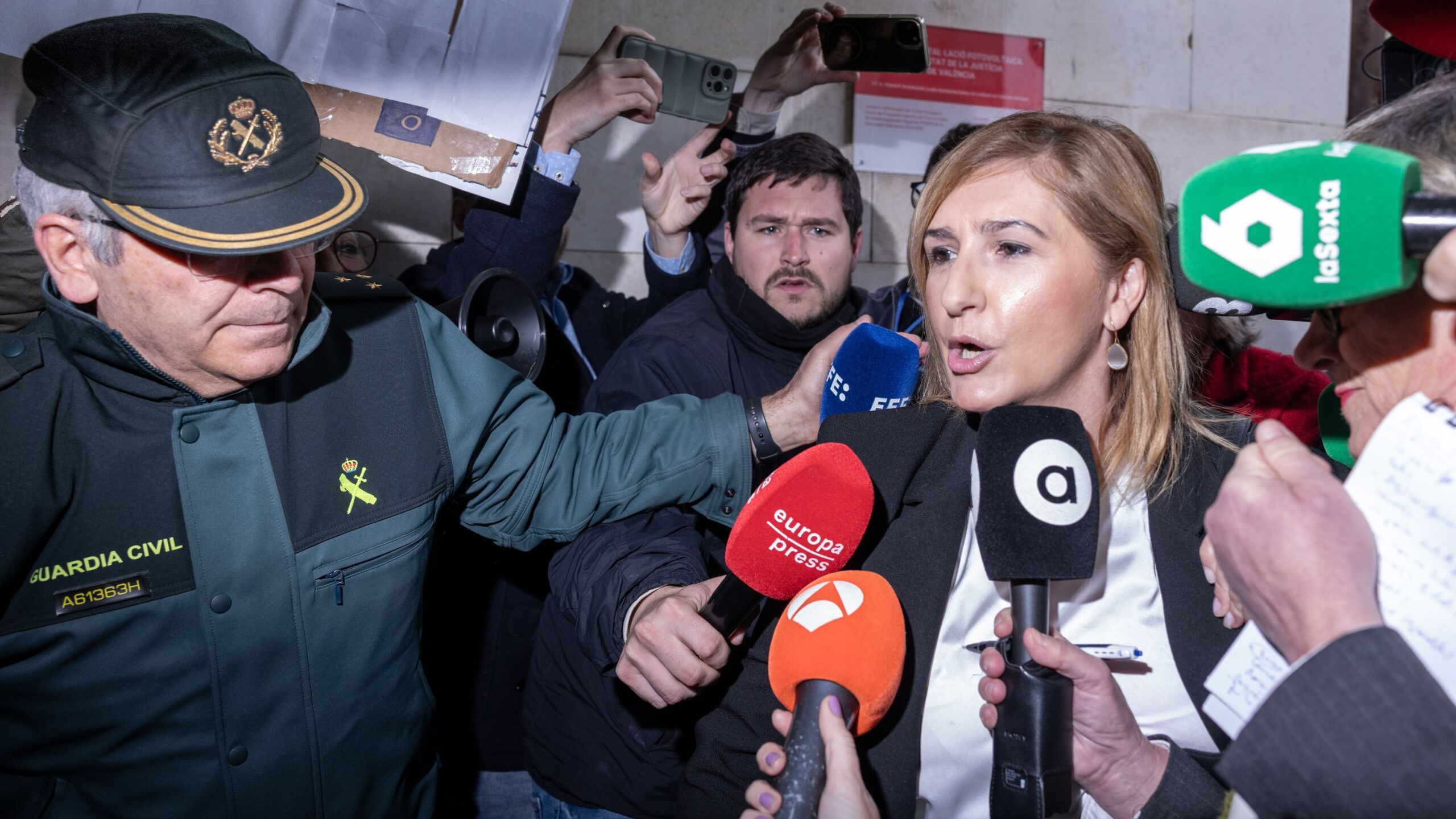La exconsejera de Justicia e Interior de la Generalitat Valenciana, Salomé Pradas, en  la Ciudad de la Justicia el pasado abril, donde declaró como investigada. 
