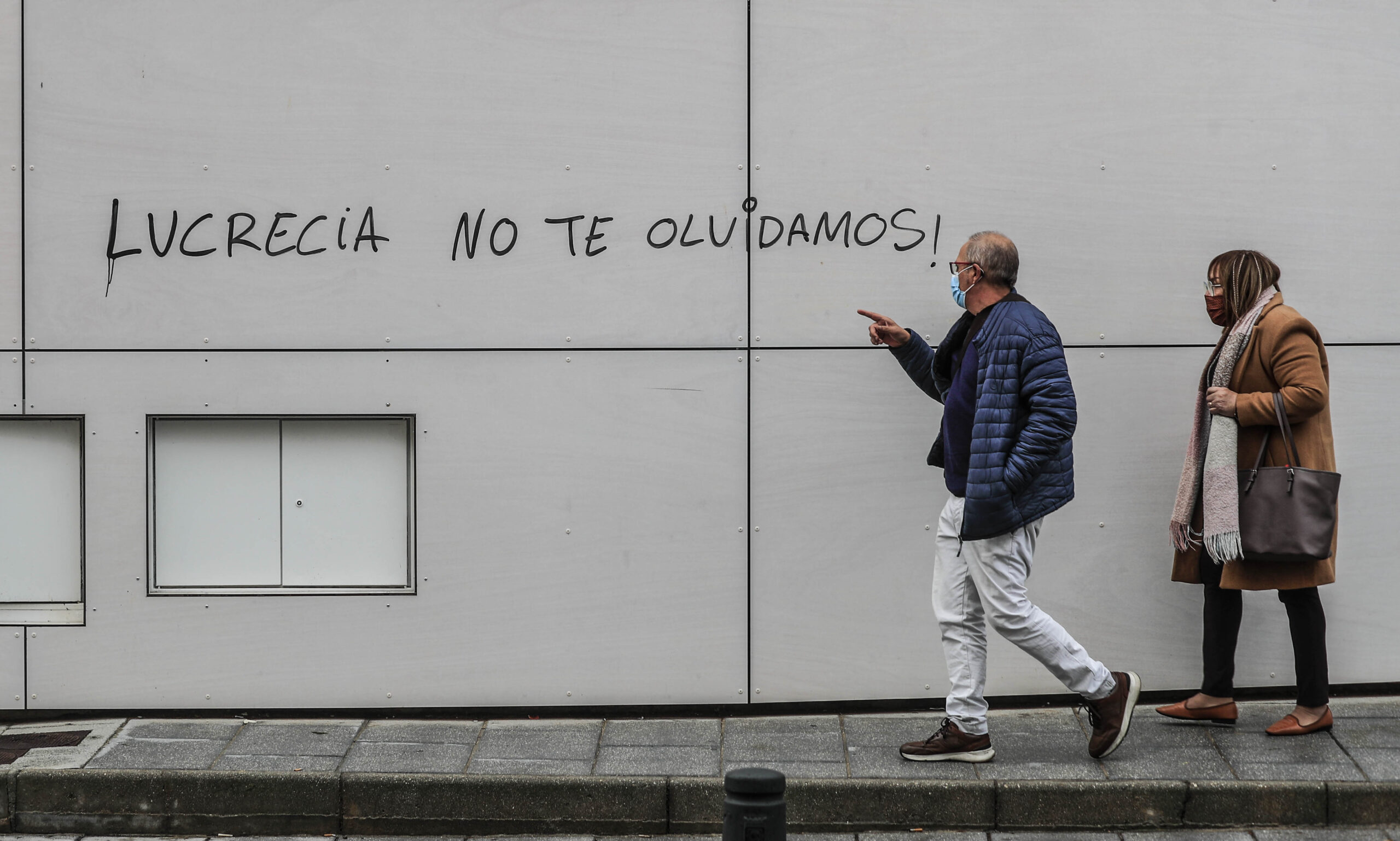 Pintada en la plaza Corona Boreal, en Aravaca, en 2022. 