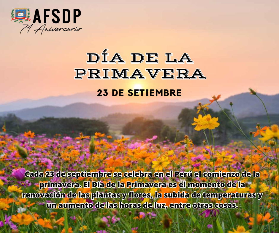 23 de Septiembre DÍA INTERNACIONAL DE LA PRIMAVERA. AFSDP