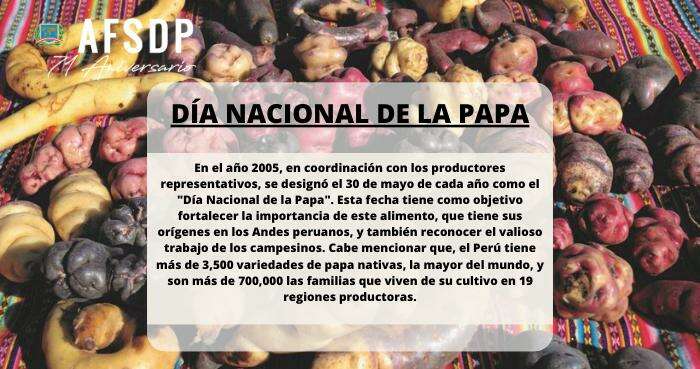 30 DE MAYO, Día Nacional de la papa 2023