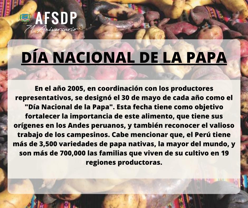 30 DE MAYO, Día Nacional de la papa 2023