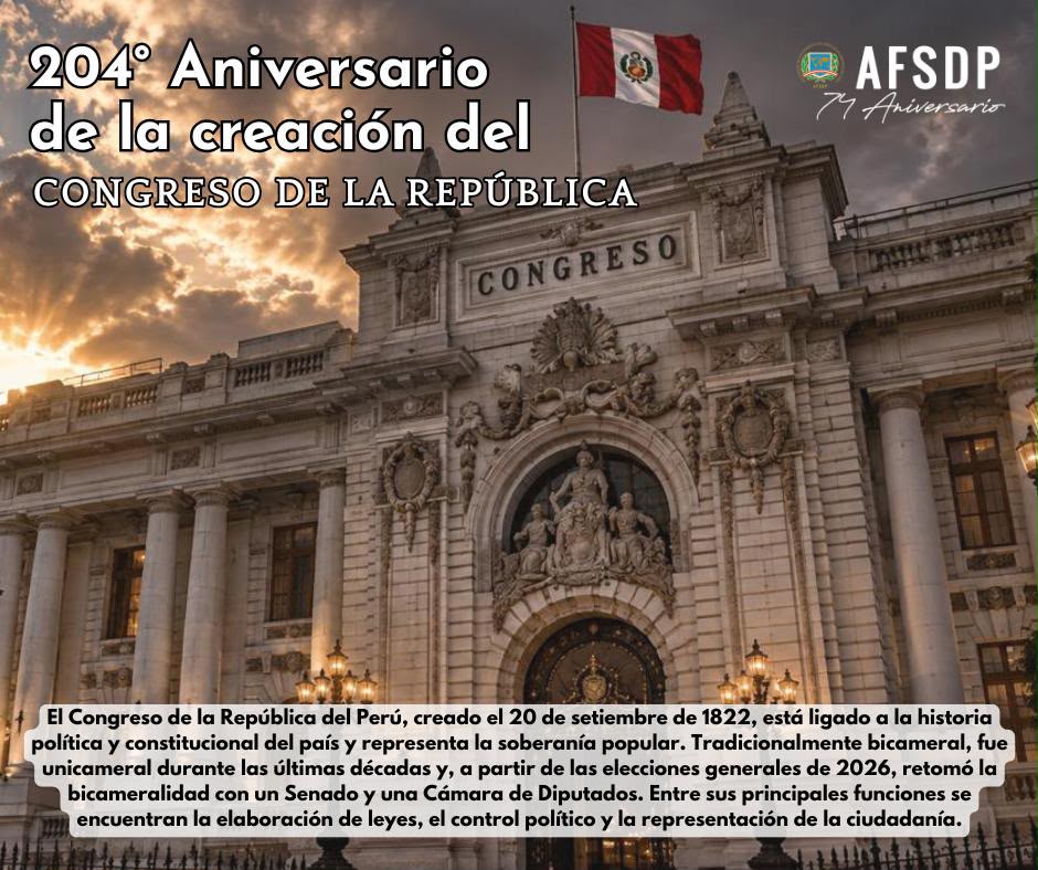 200° aniversario de la Instalación del Congreso de la República. Congreso de la República de Perú
